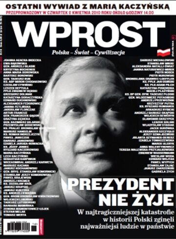 Okładka tygodnika WPROST: 15/2010